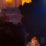 "Sunset looking back" /University circle/Little italy